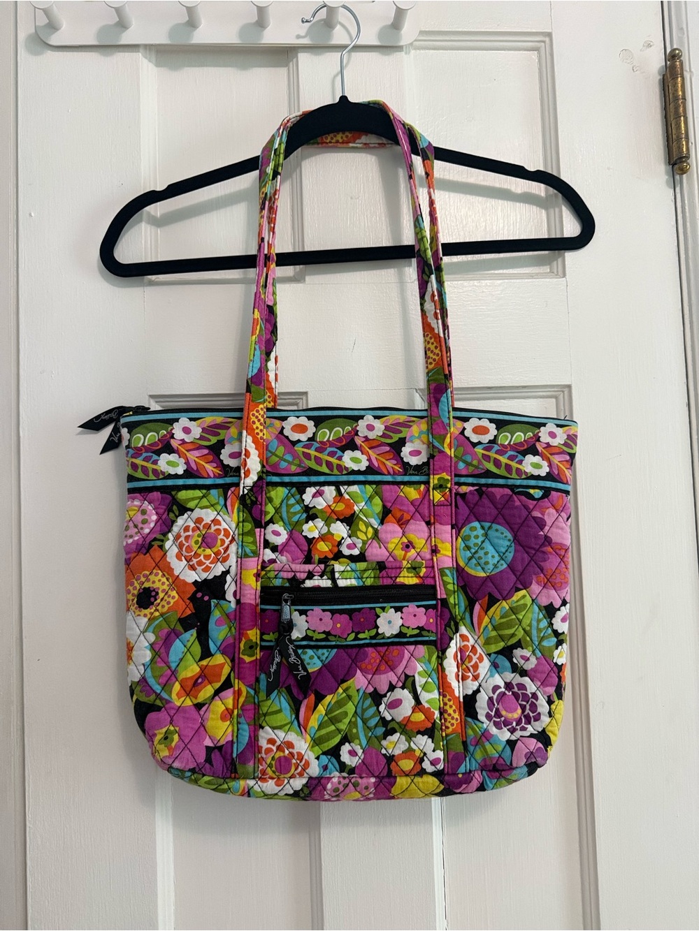 Vera Bradley Purple Floral Quilted Tote